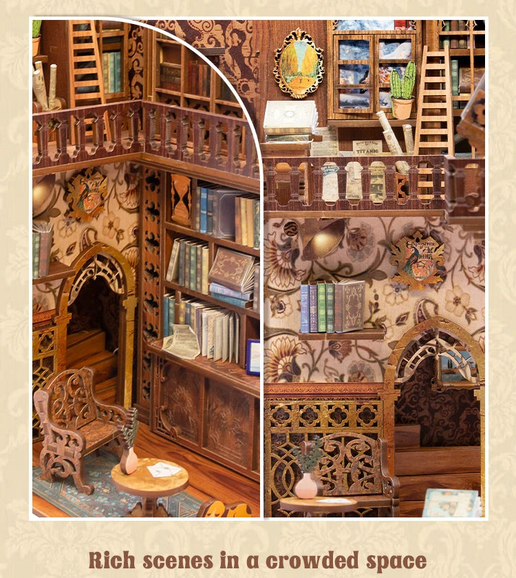 Eternal Bookstore DIY Book Nook Kit with LED Lighting