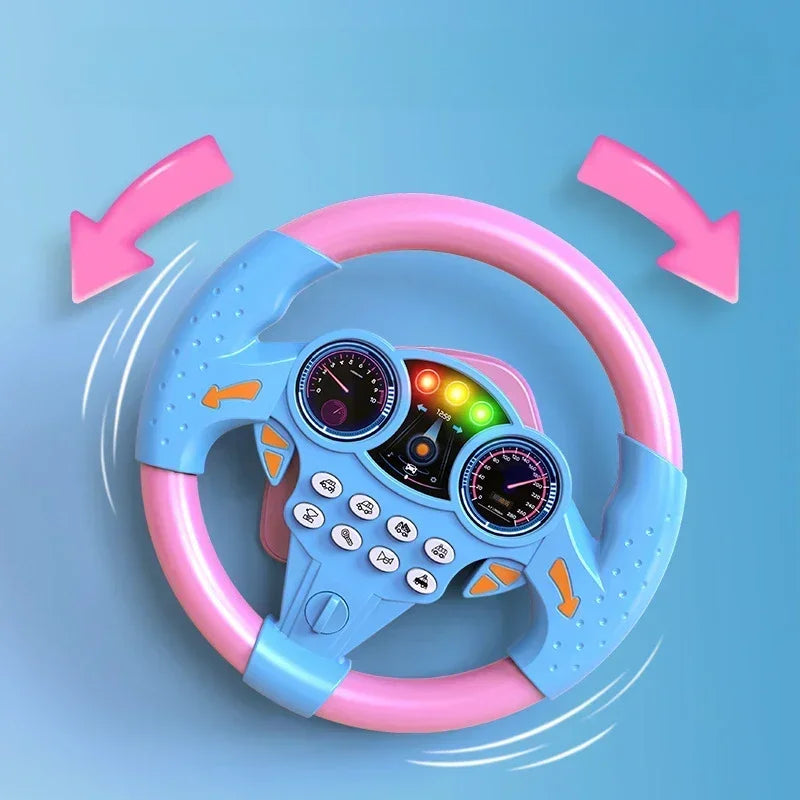 Interactive Steering Wheel Toy with Lights & Sounds for Toddlers