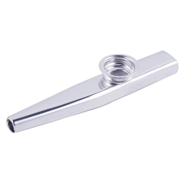 Silver Aluminum Kazoo with Vibrating Membrane