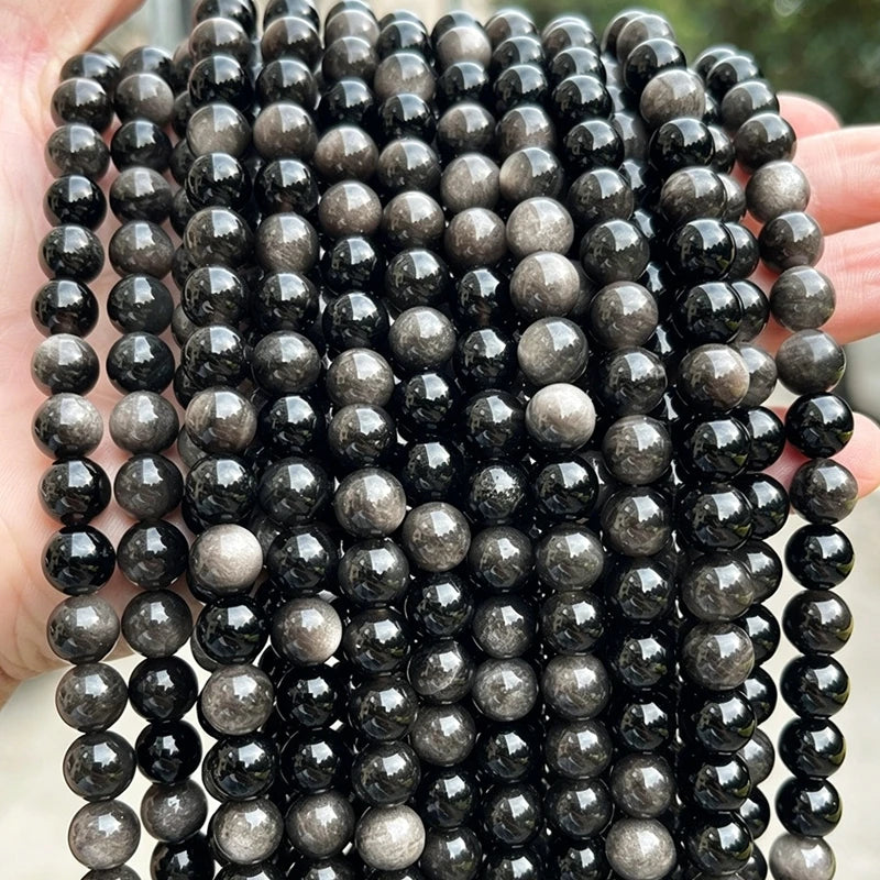 Genuine Tiger Eye Stone Beads for Jewelry Making – Round 8mm, 15" Strand