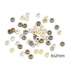 Rose Gold Plated Flat Round Spacer Beads for Jewelry Making
