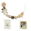 Wooden Baby Pacifier Clip with Crochet Charms