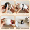Instructions show how to pop open a shell to reveal a toy chick inside