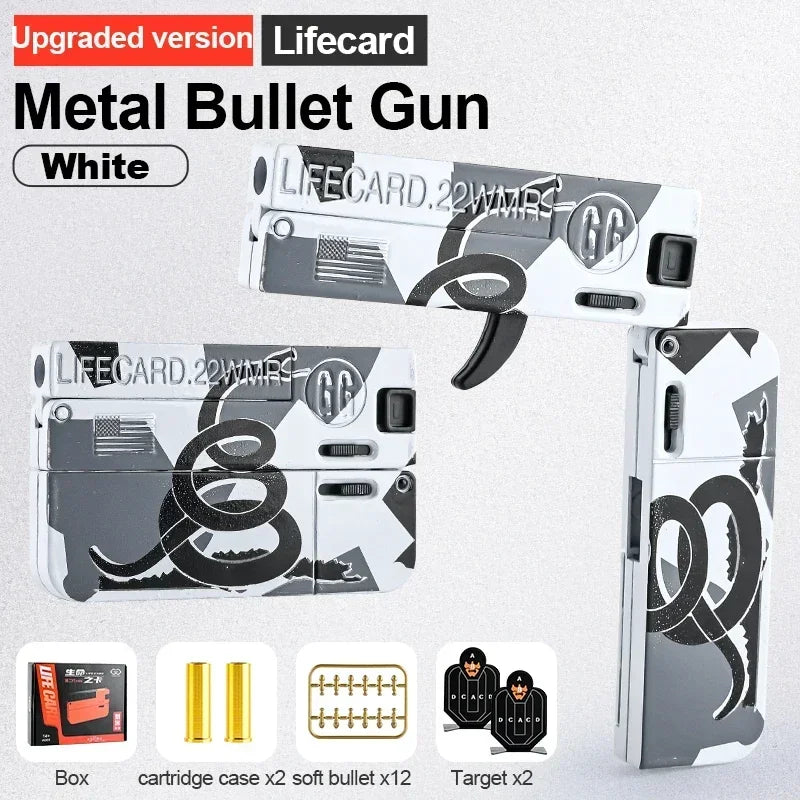 Metal Folding Gun Toy Pistol with Soft Bullets