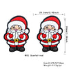 Scarlet red festive Christmas silicone bead depicting Santa Claus