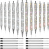Crystal Rhinestone Ballpoint Pens (Set of 12, Assorted Colors)