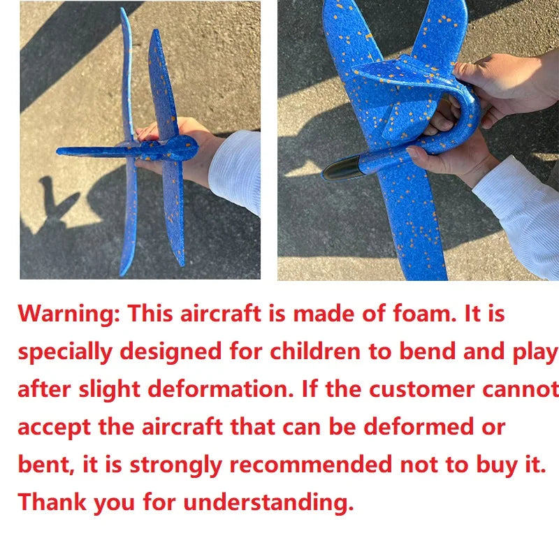 Large 50cm Foam Glider Airplane – Hand-Launch Flying Toy
