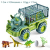 Dinosaur Transport Truck Carrier Playset with Tyrannosaurus Rex