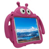 A pink playful cartoon EVA shockproof case for an iPad displaying a scenic landscape.