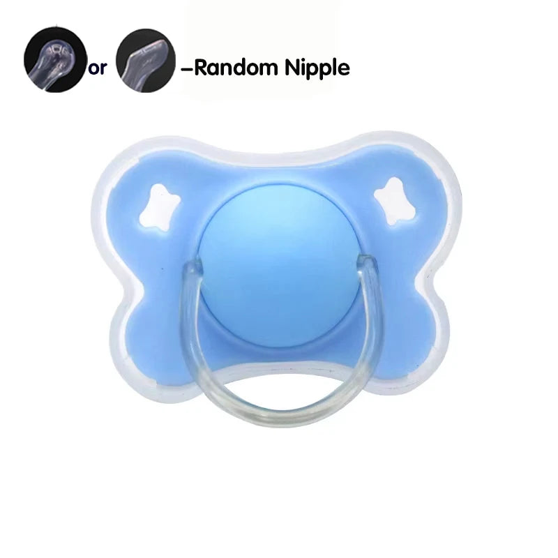 Silicone Baby Pacifier with Flower Design and Protective Cover