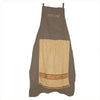 A brown chef apron with a tan pocket and embroidered text reading HEAD CHEF.