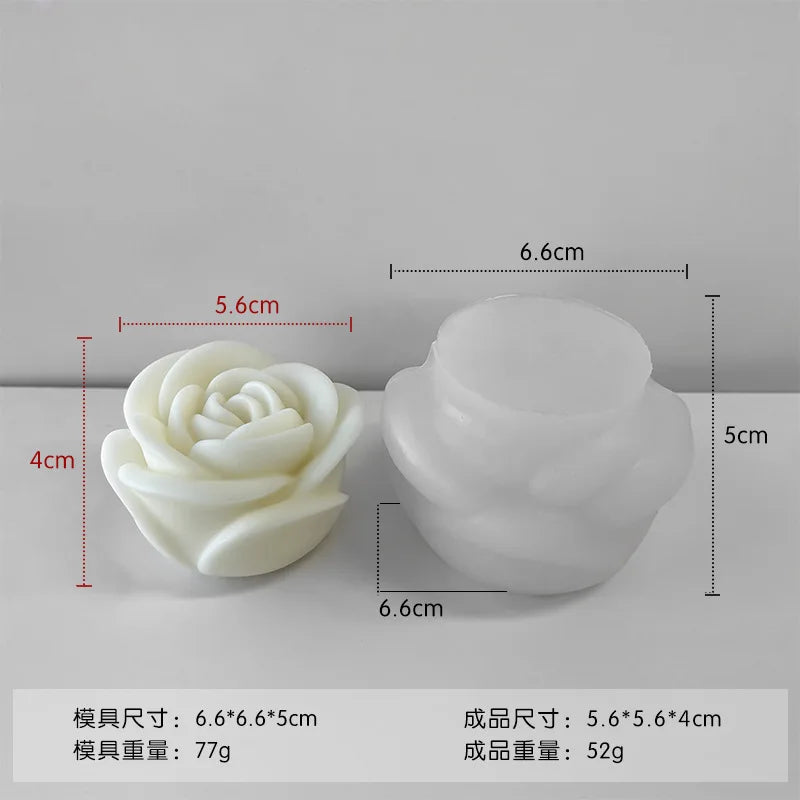 3D Peony Flower Silicone Mold for Candle Making & Baking
