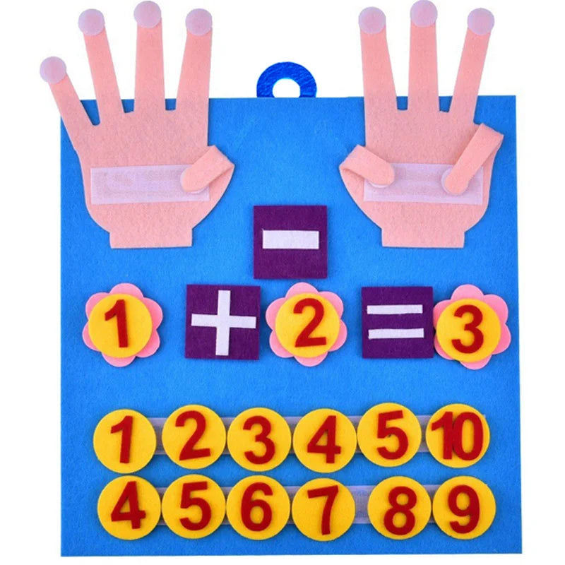 Montessori Felt Finger Numbers Math Toy for Kids