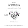 925 Sterling Silver Heart Charm Beads for Bracelets and Necklaces