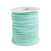Roll of teal velvet faux suede braided ribbon for crafting and gift wrapping