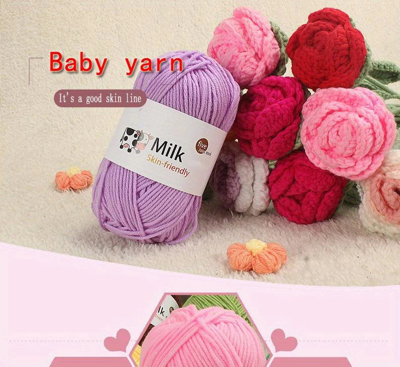 Soft Acrylic Yarn Ball – Medium Weight for Knitting & Crochet