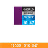 Pack of 10 acoustic guitar strings in bronze coating with anti-rust protection