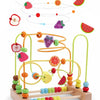 Wooden Bead Maze Roller Coaster Toy for Toddlers