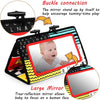High-Contrast Tummy Time Baby Mirror with Crinkle Cloth Book and Teether