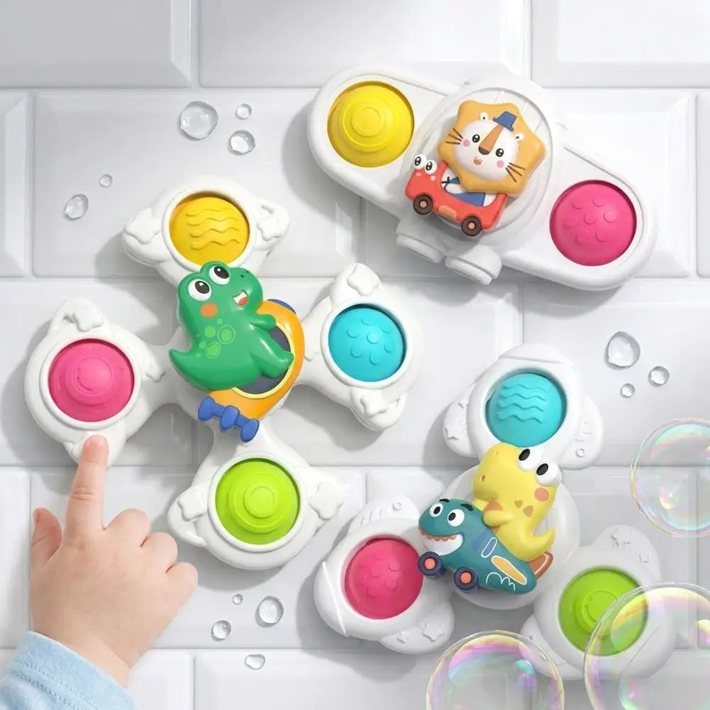 Colorful Suction Cup Spinner Toy for Baby | Sensory Fidget Fun