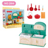 Forest Animal Miniature Dollhouse Furniture Set – 1/12 Scale Bedroom, Kitchen & Bathroom Decor