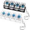 LED Macaron Keyboard Fidget Toy with Keychain