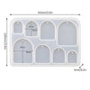 A white silicone mold set with six geometric shapes for making epoxy resin earrings and pendants.