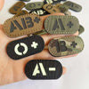 Blood Type Tactical Patches with Glow-in-the-Dark Design