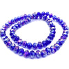 A strand of deep blue purple faceted crystal beads for jewelry making