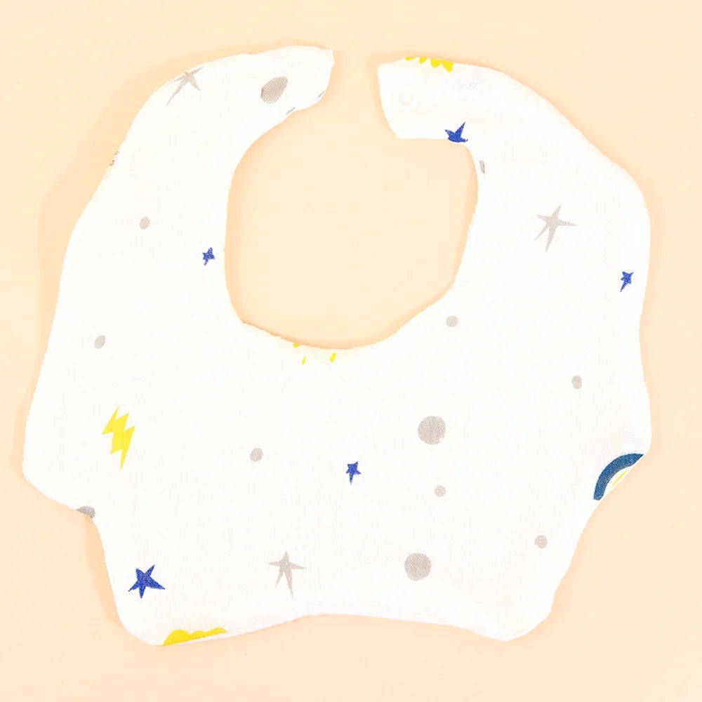 6-Layer Cotton Gauze Baby Bibs (3-Pack)