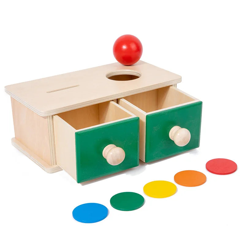 Wooden Montessori Object Permanence Toy for Toddlers