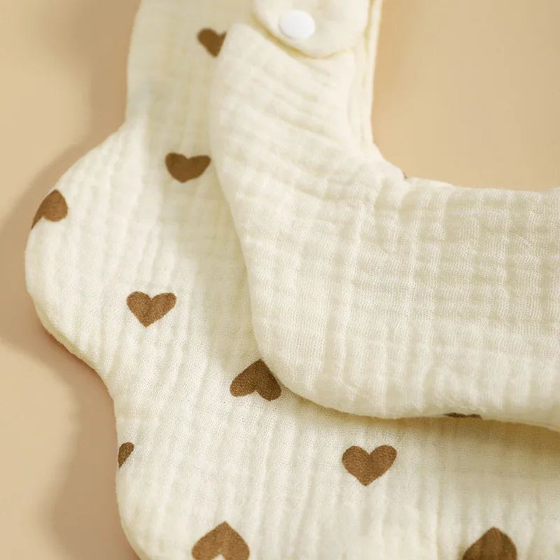 Unisex Newborn Baby Bibs Set with Burp Cloths