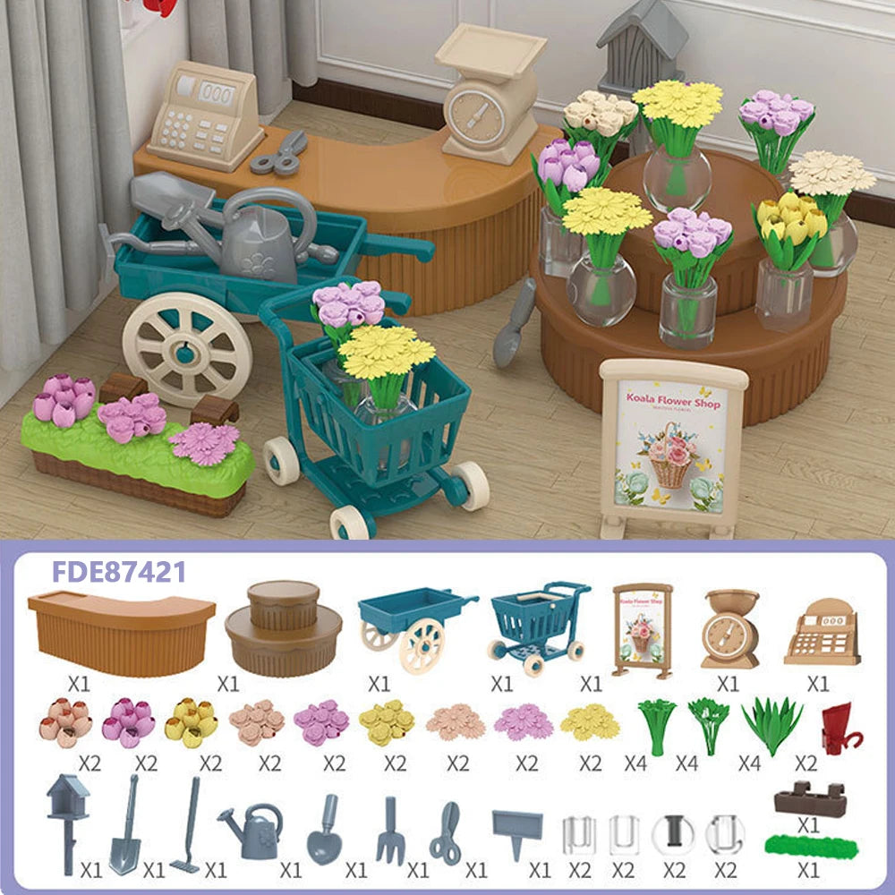 1:12 Dollhouse Furniture Set – Forest Animal Family Miniature Collection