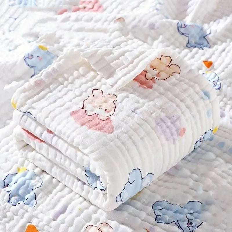 4-Layer Cotton Gauze Baby Swaddle & Bath Towel
