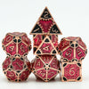 Steampunk Metal Dice Set - 7-Piece Polyhedral RPG Dice