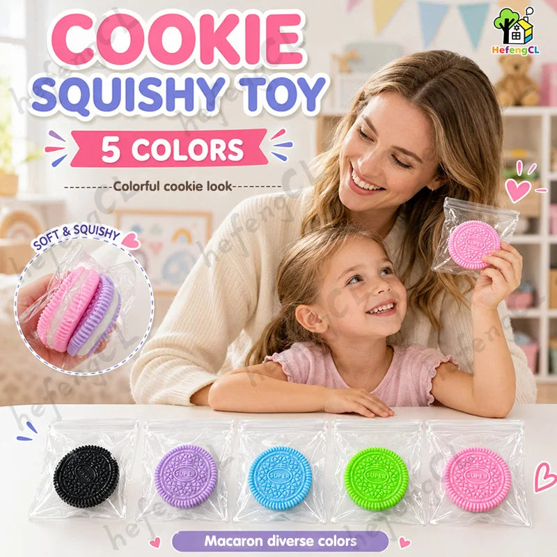 Squishy Cookie ASMR Fidget Toy – Stress Relief Sensory Play