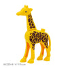 Yellow giraffe zoo animal building block figure