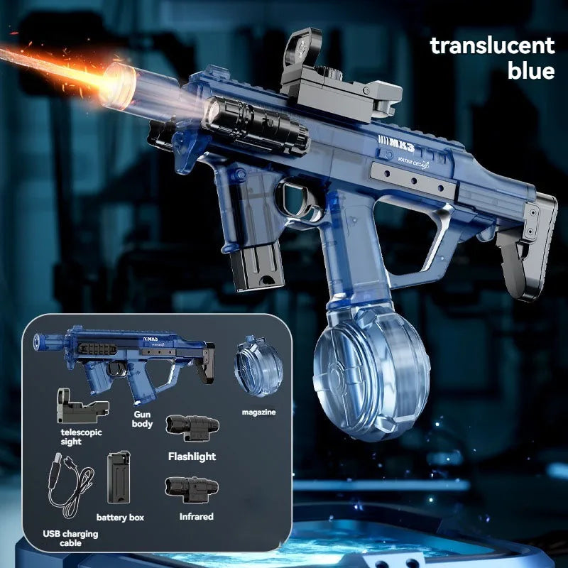 Electric Water Blaster with LED Lights for Outdoor Fun