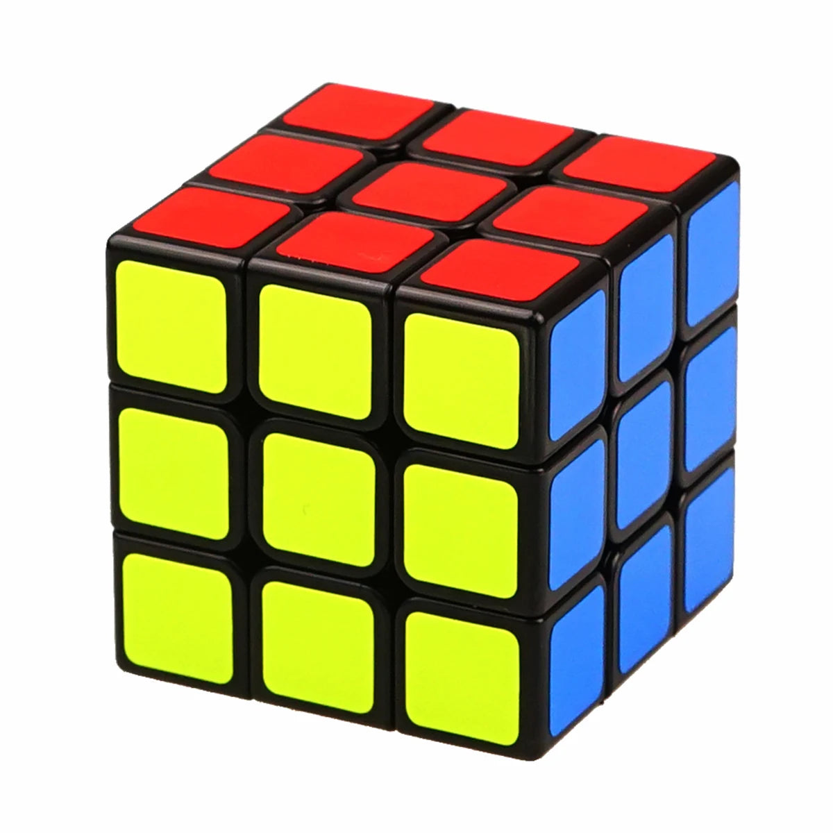لغز مكعب سحري 3x3 بألوان حمراء وصفراء وزرقاء.