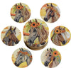 DIY Animal Diamond Painting Coaster Set with Wooden Base