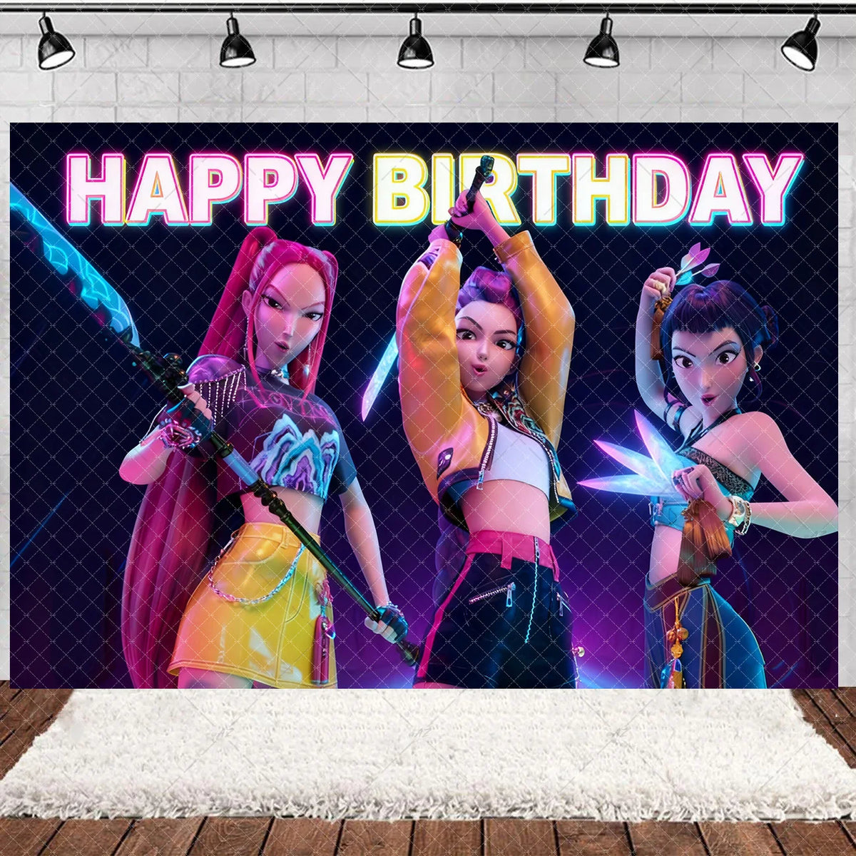 K-Pop Theme Party Backdrop for Birthday Celebrations