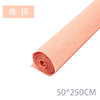 Rolle aus Pfirsichfarbenem Krepppapier für DIY und Basteln, Maße 50x250 cm.