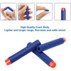 A set of blue round-head darts for toy blasters, shown in various forms and a bundled presentation.