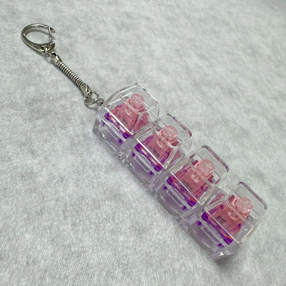 LED Crystal Keyboard Keychain Fidget Toy