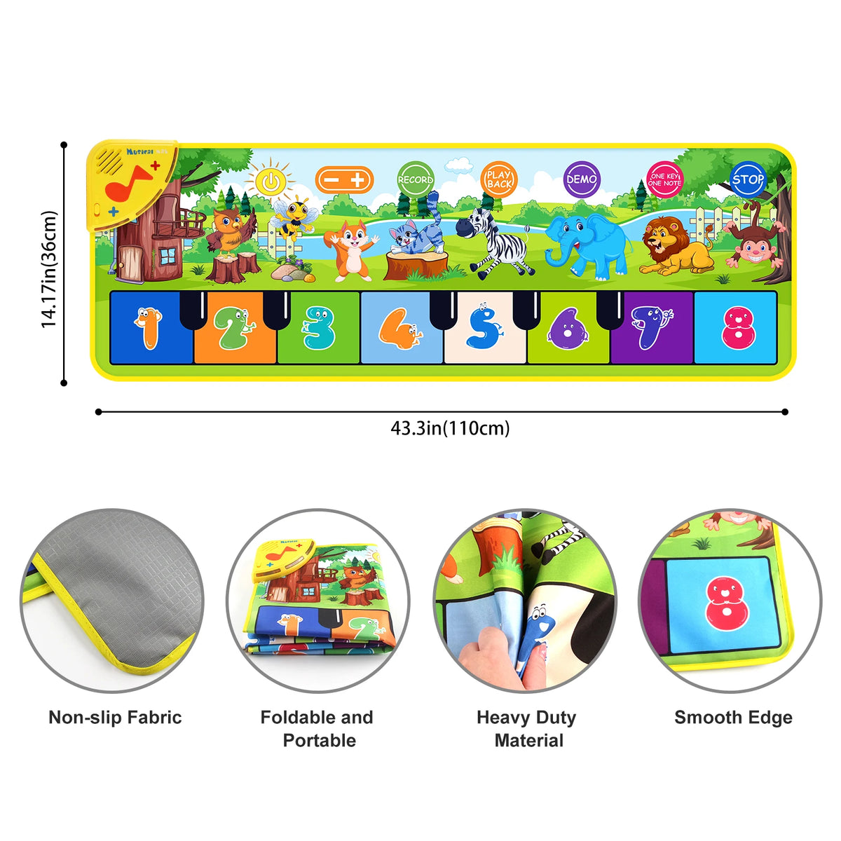 Interactive Musical Piano Floor Mat for Kids