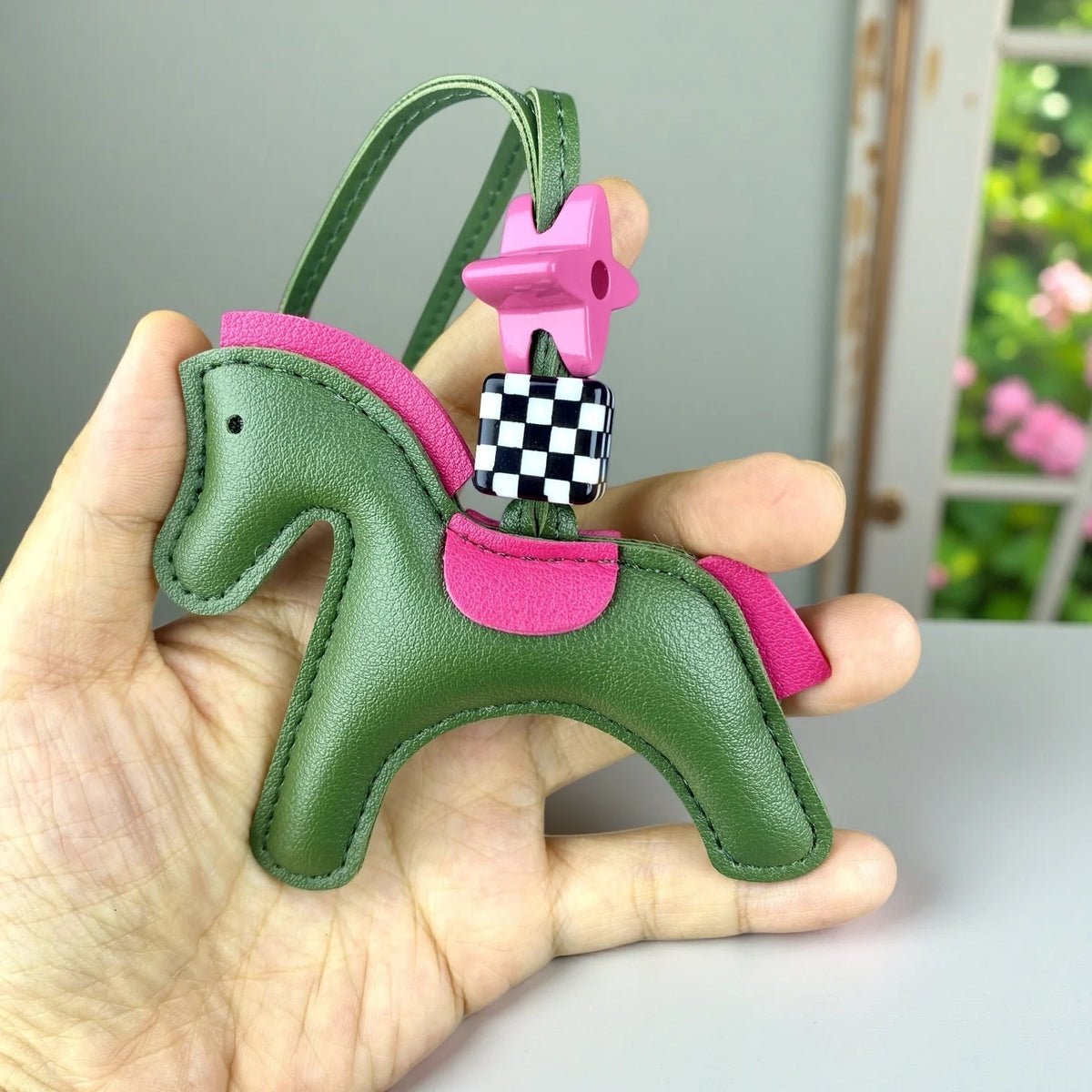 Handcrafted PU Leather Pony Bag Charm