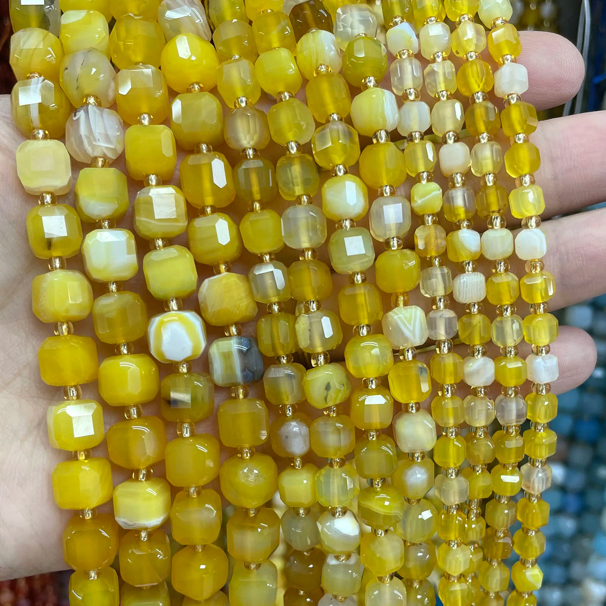 Natural Stone Faceted Beads for Jewelry Making
