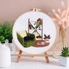 Beginner Embroidery Kit with Floral and Cat Patterns