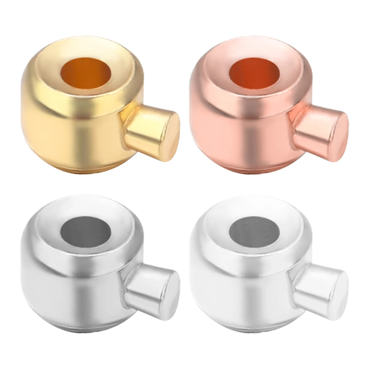 Metal Crimp End Beads for Jewelry Making - Stopper and Positioning Clasps