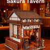 DIY Wooden Miniature Japanese Tavern Model Kit with LED Lighting
